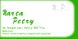 marta petry business card